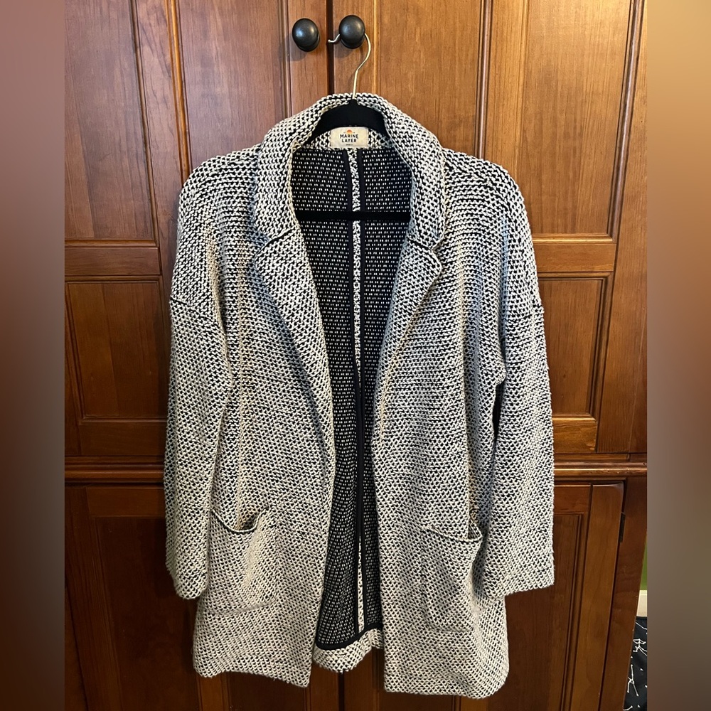 Marine Layer Birdseye Cardigan. Size Small.